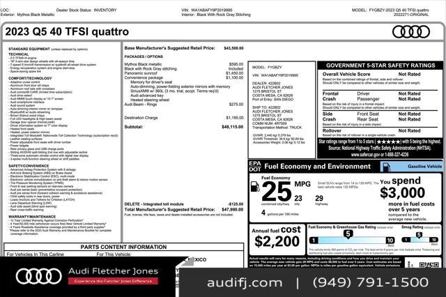 used 2023 Audi Q5 car, priced at $29,893