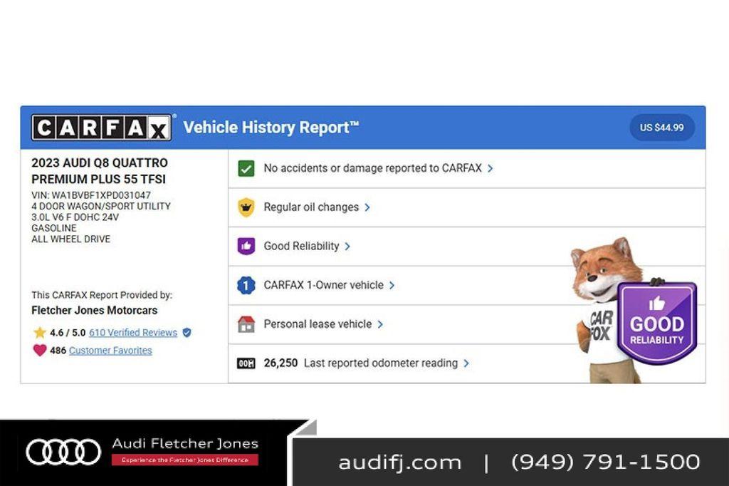 used 2023 Audi Q8 car, priced at $49,892