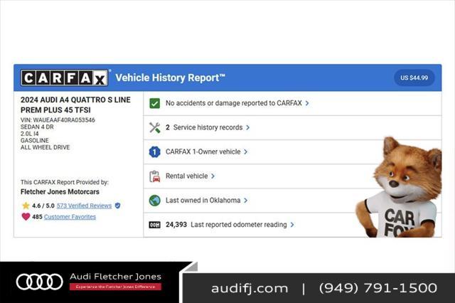 used 2024 Audi A4 car, priced at $33,893