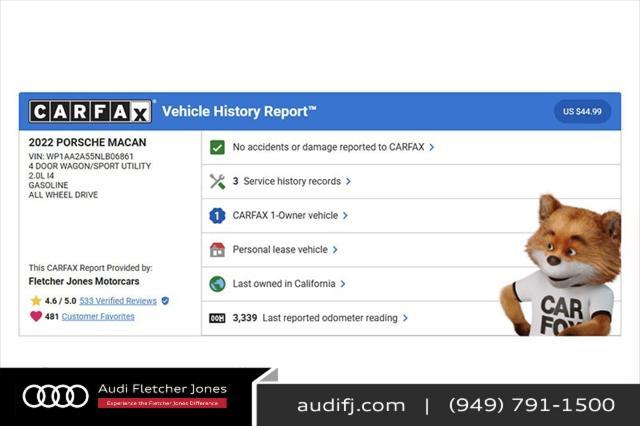 used 2022 Porsche Macan car, priced at $49,394