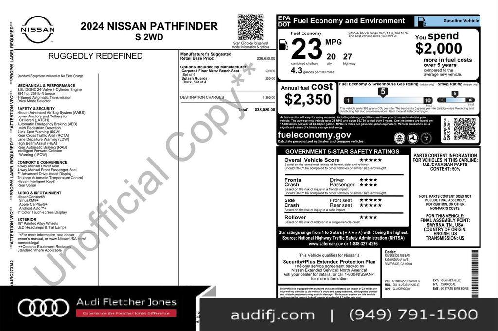 used 2024 Nissan Pathfinder car, priced at $27,892