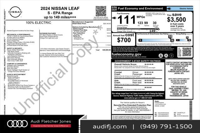 used 2024 Nissan Leaf car, priced at $18,894