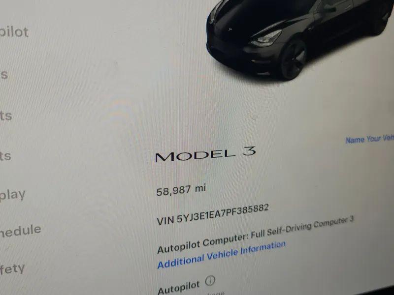 used 2023 Tesla Model 3 car, priced at $22,999