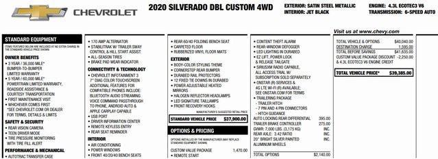 used 2020 Chevrolet Silverado 1500 car, priced at $26,439