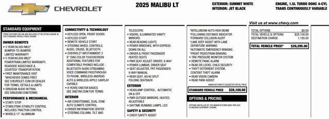 used 2025 Chevrolet Malibu car, priced at $21,925