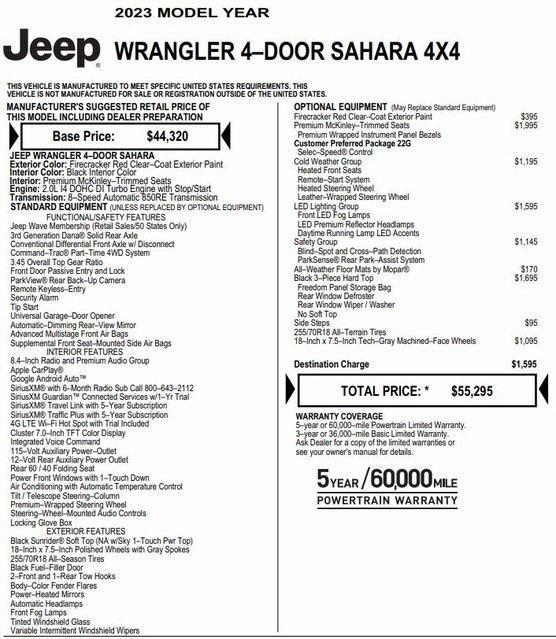 used 2023 Jeep Wrangler car, priced at $43,592