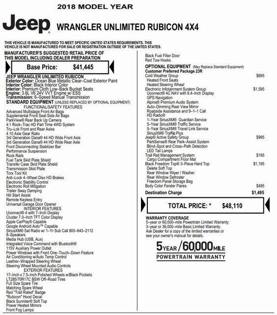 used 2018 Jeep Wrangler Unlimited car, priced at $29,989