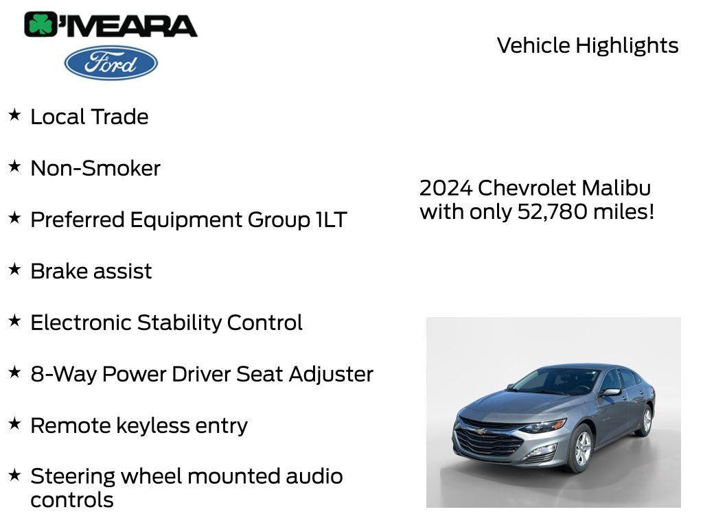 used 2024 Chevrolet Malibu car, priced at $22,990