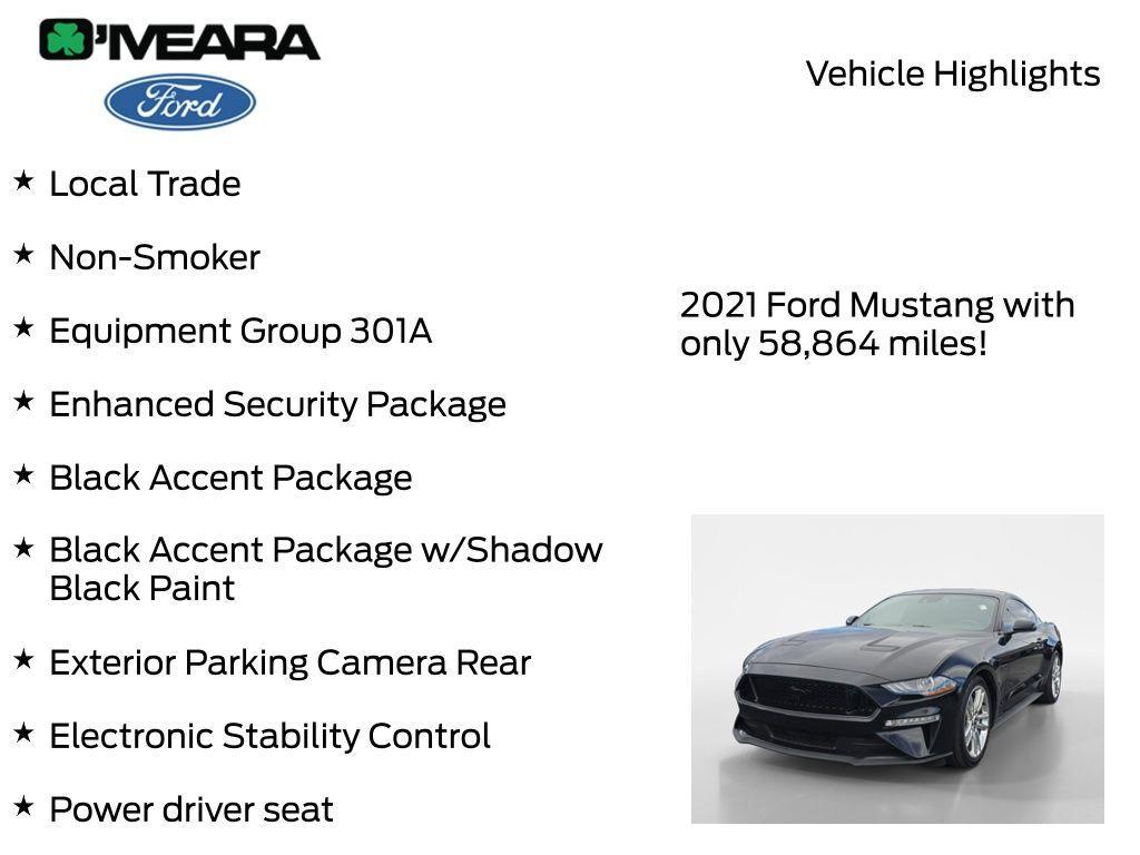 used 2021 Ford Mustang car, priced at $27,990