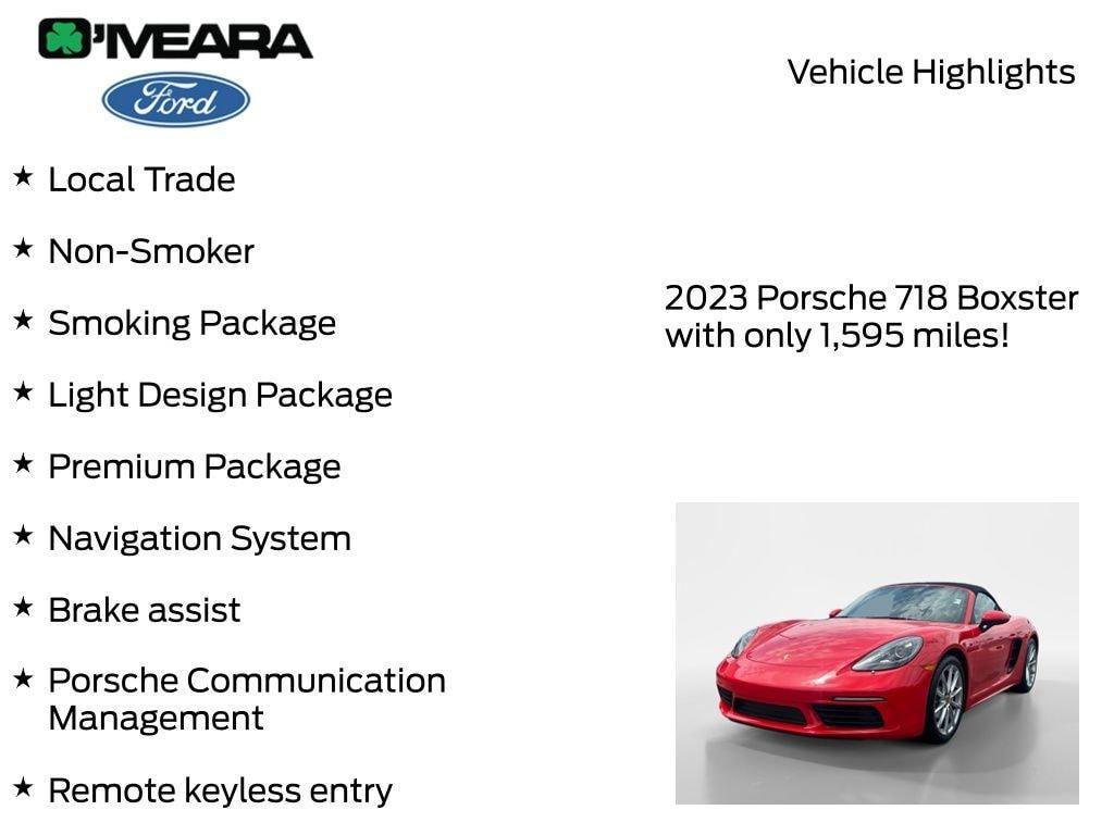 used 2023 Porsche 718 Boxster car, priced at $82,590