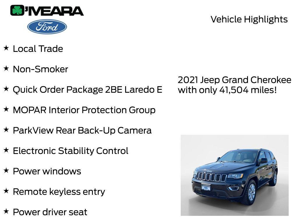 used 2021 Jeep Grand Cherokee car, priced at $18,990
