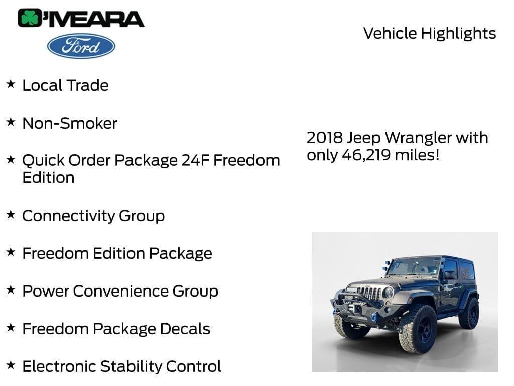 used 2018 Jeep Wrangler JK car, priced at $20,990