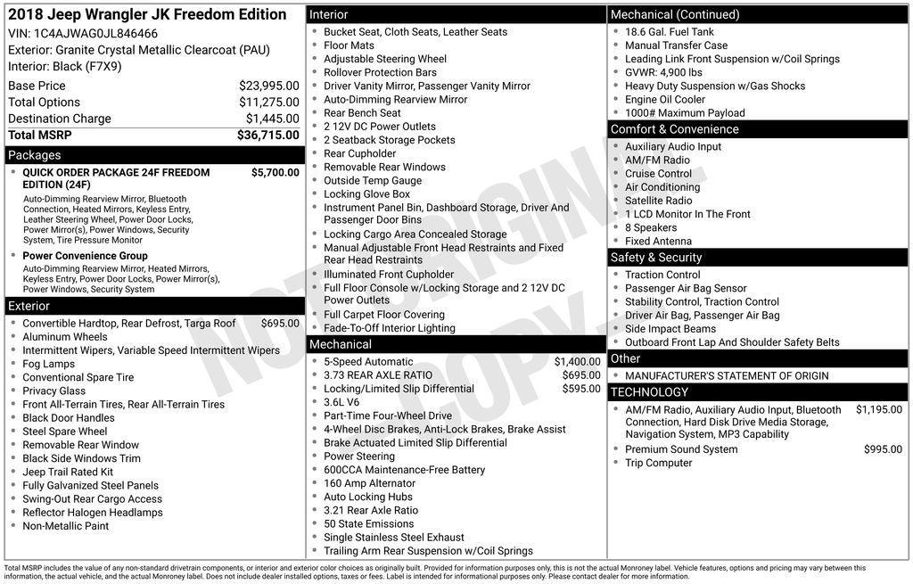 used 2018 Jeep Wrangler JK car, priced at $20,990