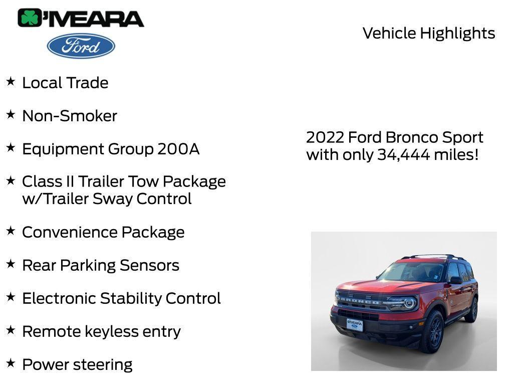 used 2022 Ford Bronco Sport car, priced at $24,990