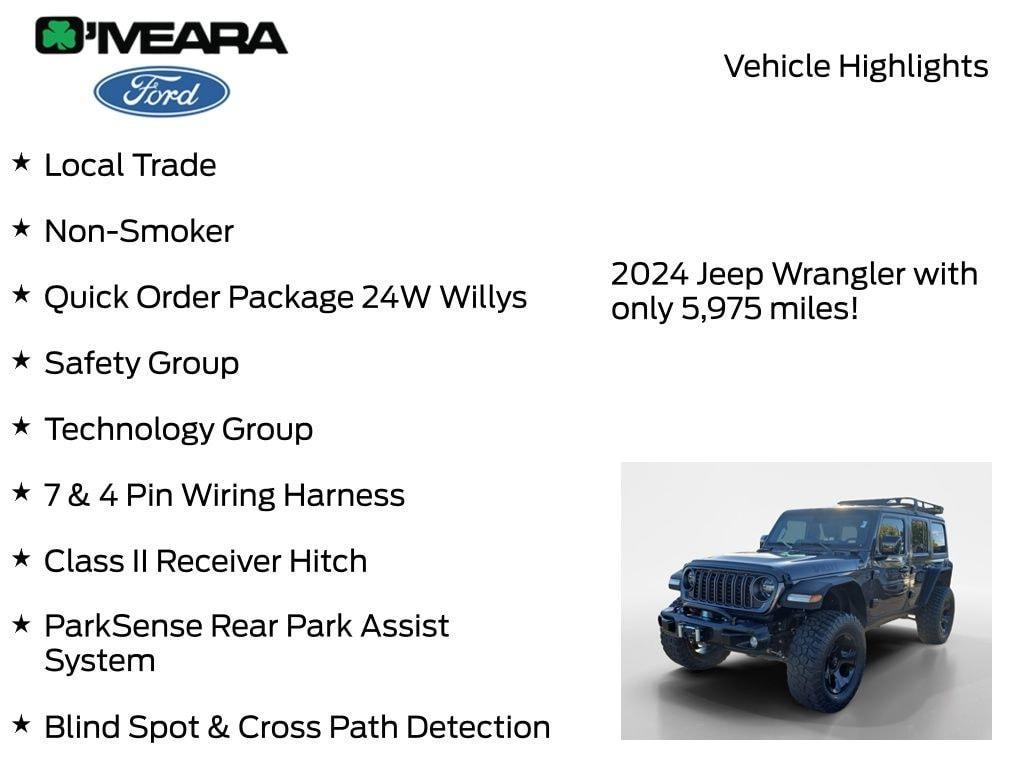used 2024 Jeep Wrangler car, priced at $45,420