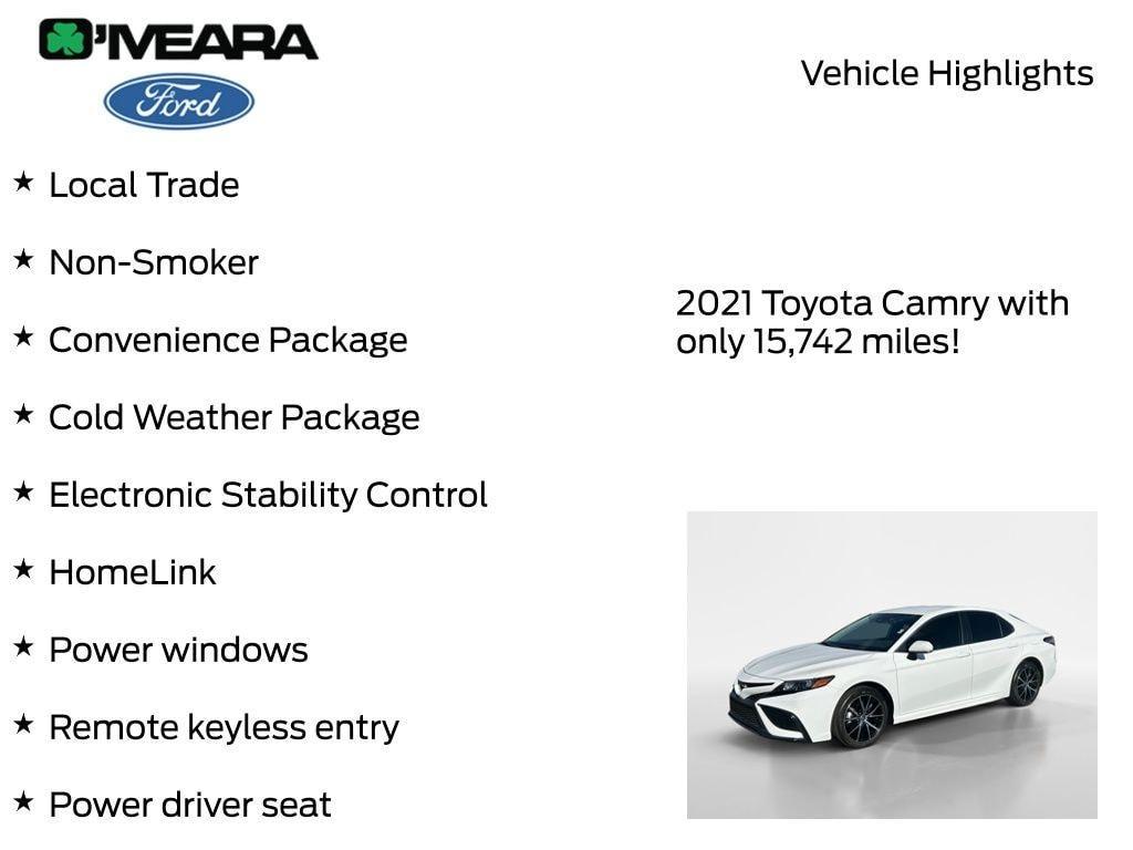 used 2021 Toyota Camry car, priced at $25,890