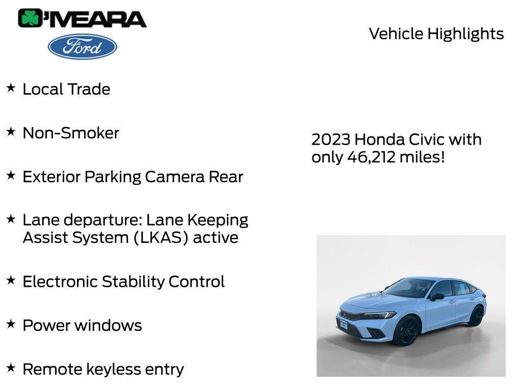 used 2023 Honda Civic car, priced at $22,990