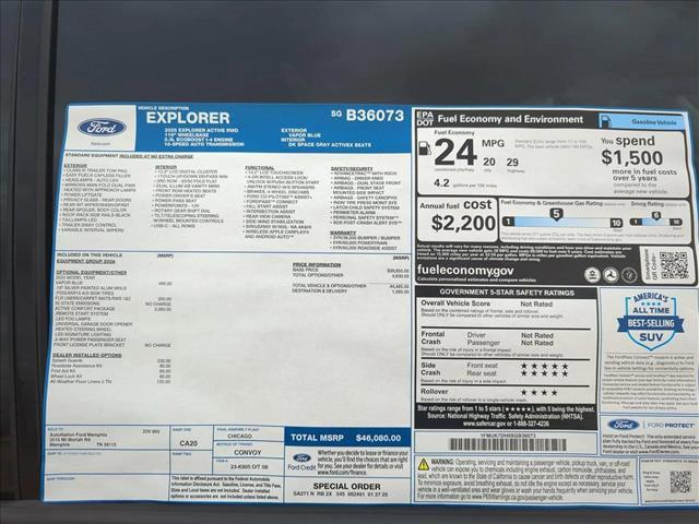 new 2025 Ford Explorer car, priced at $44,580