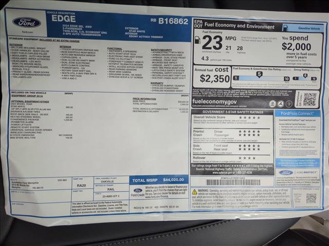 new 2024 Ford Edge car, priced at $40,020