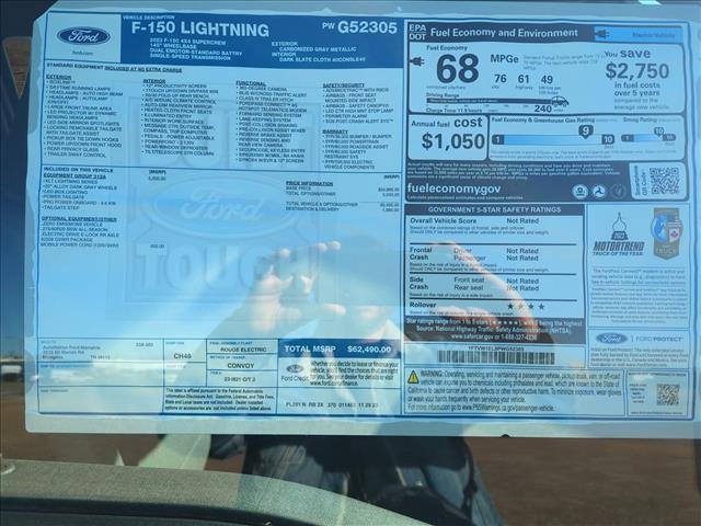 new 2023 Ford F-150 Lightning car, priced at $61,300