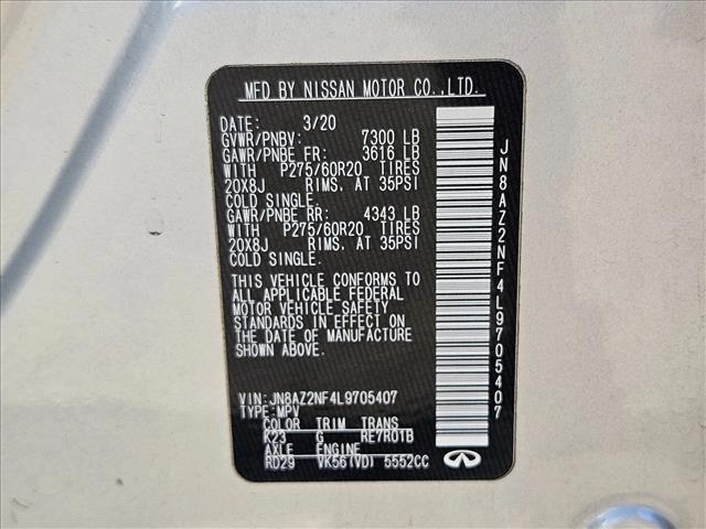 used 2020 INFINITI QX80 car, priced at $27,762