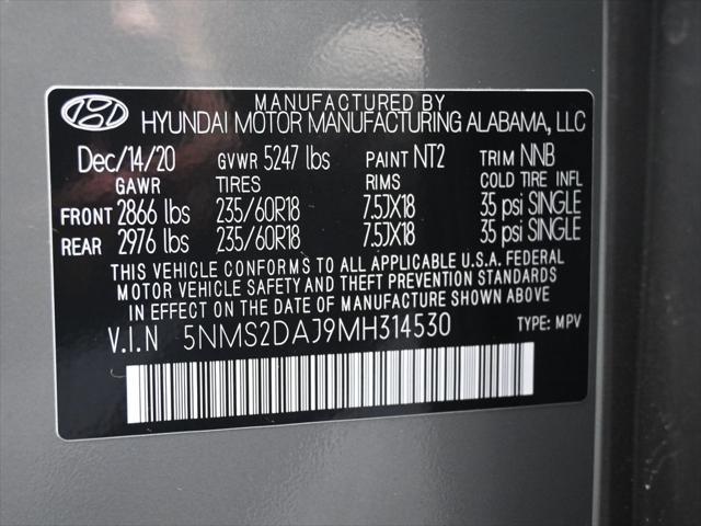 used 2021 Hyundai Santa Fe car, priced at $27,789