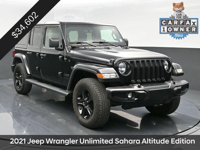 used 2021 Jeep Wrangler Unlimited car, priced at $34,602