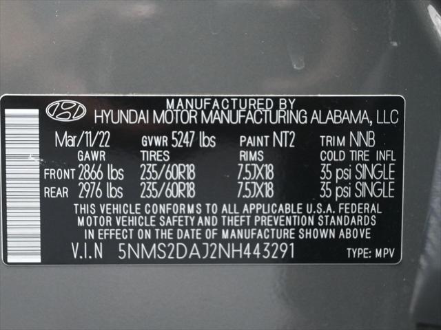 used 2022 Hyundai Santa Fe car, priced at $22,475