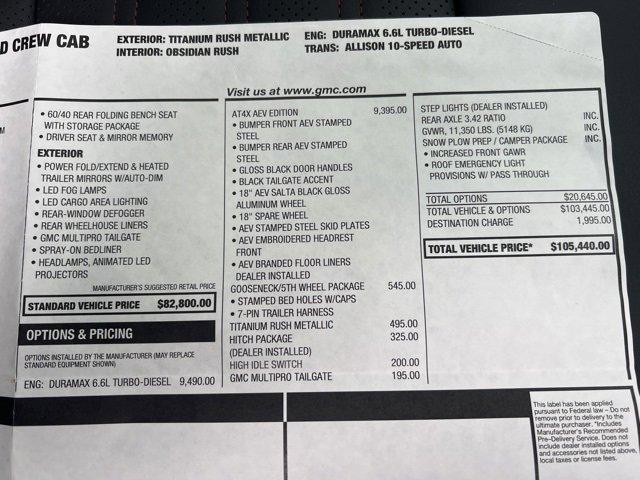 used 2024 GMC Sierra 2500 car, priced at $92,400
