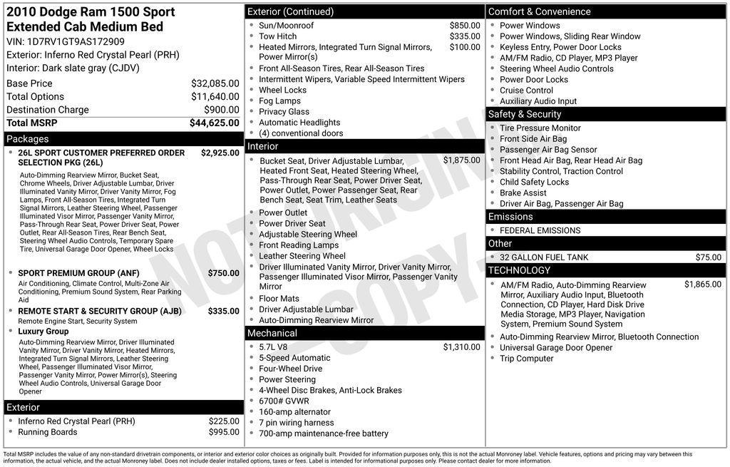 used 2010 Dodge Ram 1500 car, priced at $16,995