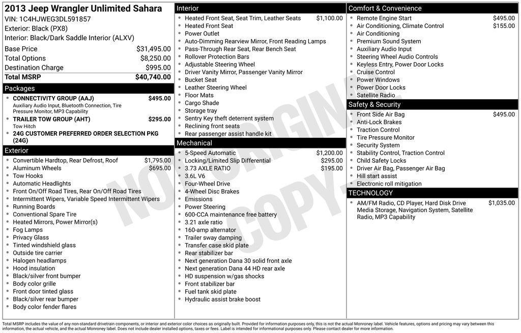 used 2013 Jeep Wrangler Unlimited car