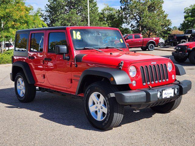 used 2016 Jeep Wrangler Unlimited car, priced at $19,494