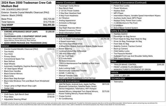 used 2024 Ram 3500 car, priced at $63,995
