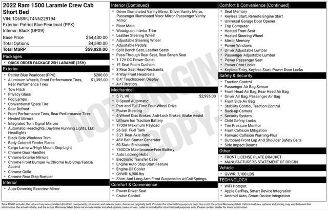 used 2022 Ram 1500 car
