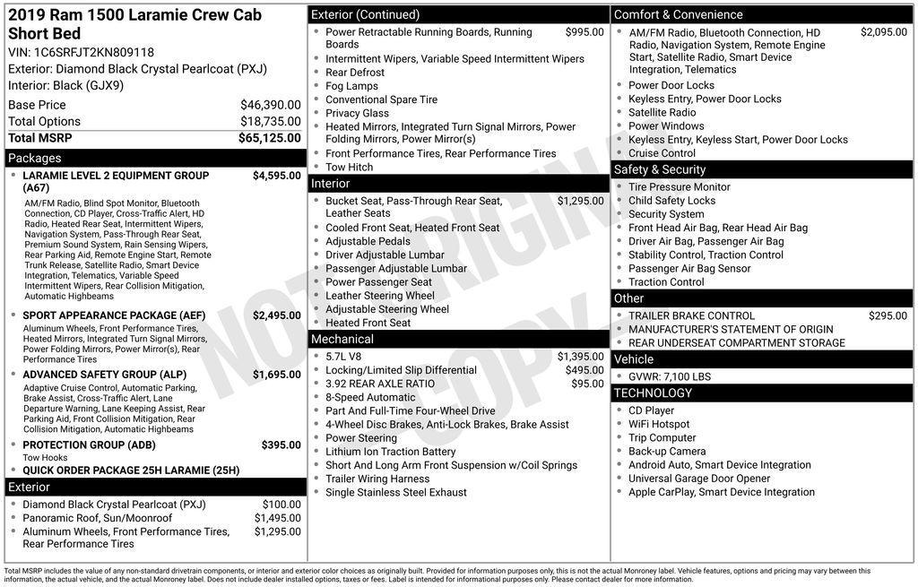 used 2019 Ram 1500 car, priced at $31,995