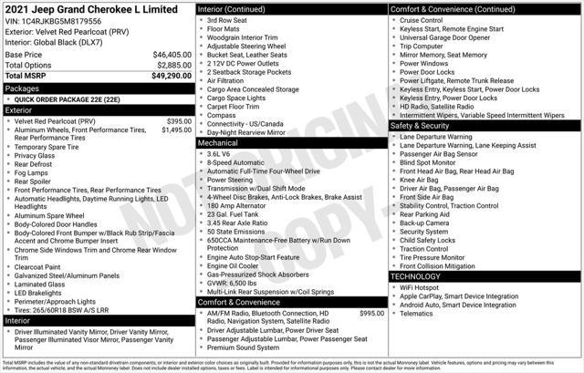 used 2021 Jeep Grand Cherokee L car, priced at $35,995