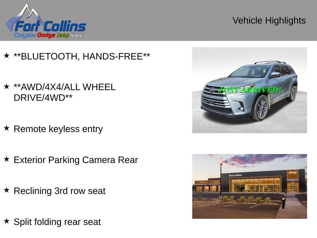 used 2018 Toyota Highlander car, priced at $28,995