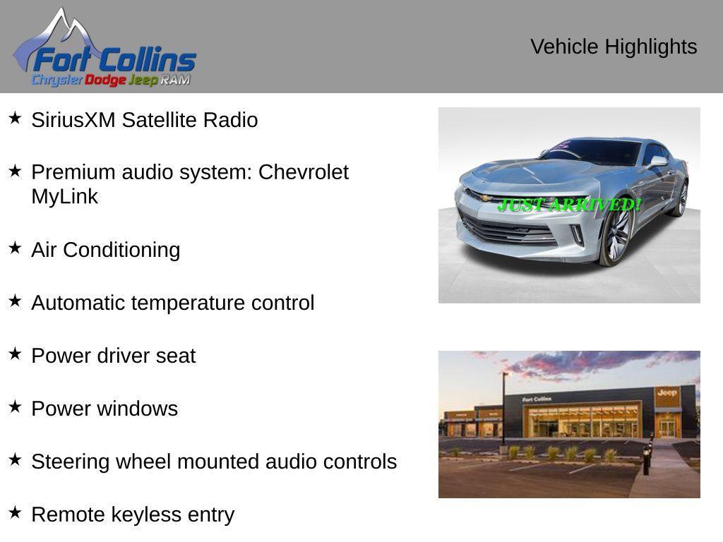 used 2017 Chevrolet Camaro car, priced at $16,995