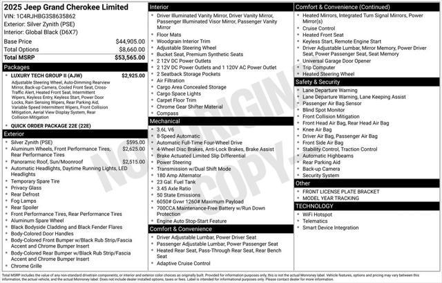 new 2025 Jeep Grand Cherokee car, priced at $48,614