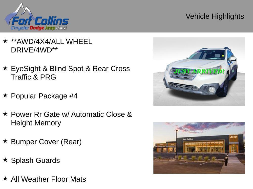 used 2016 Subaru Outback car, priced at $11,495