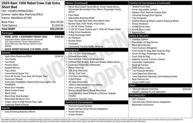 new 2025 Ram 1500 car, priced at $63,725