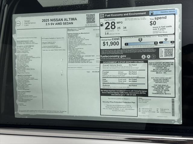 new 2025 Nissan Altima car, priced at $31,499