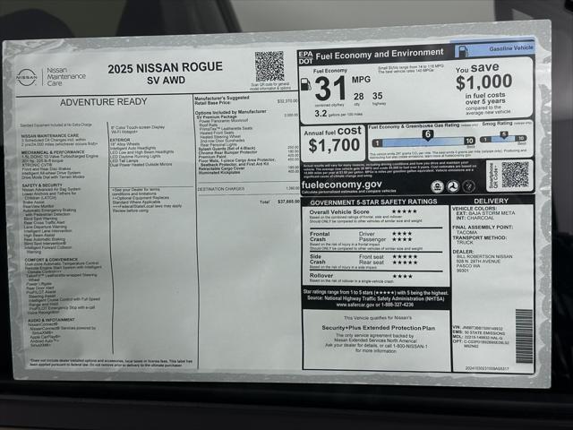 new 2025 Nissan Rogue car, priced at $35,999