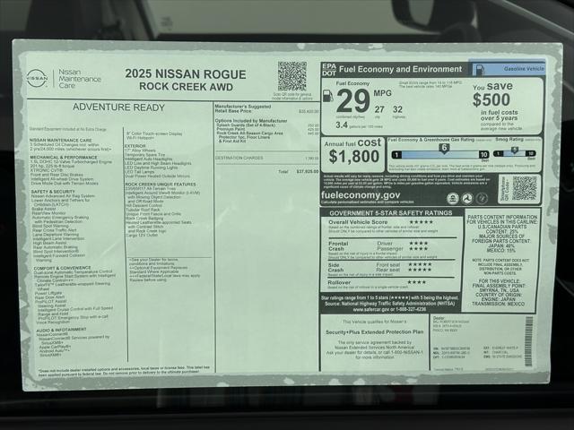 new 2025 Nissan Rogue car, priced at $37,925