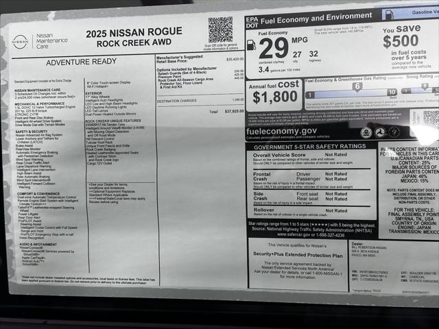 new 2025 Nissan Rogue car, priced at $36,999