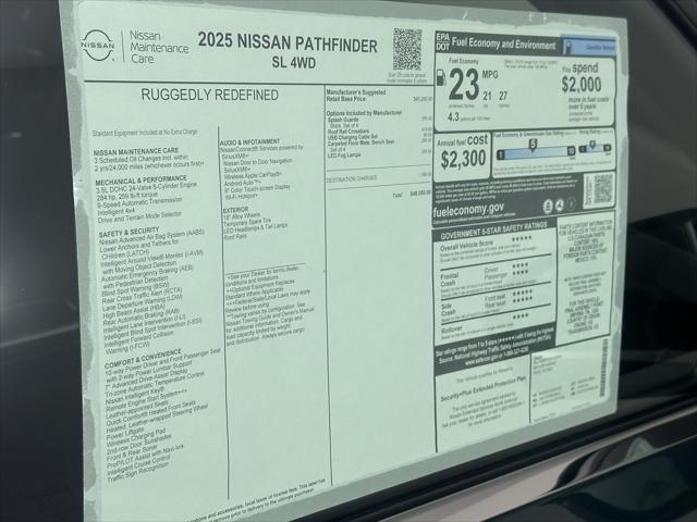 new 2025 Nissan Pathfinder car, priced at $48,050