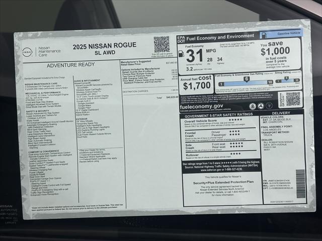 new 2025 Nissan Rogue car, priced at $38,499