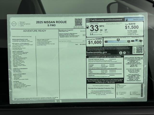 new 2025 Nissan Rogue car, priced at $29,999