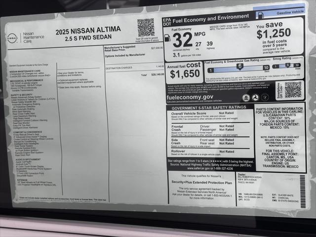 new 2025 Nissan Altima car, priced at $27,389