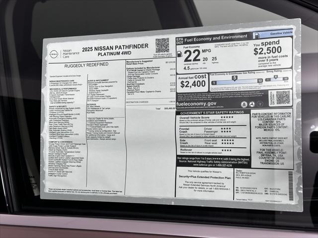 new 2025 Nissan Pathfinder car, priced at $53,999